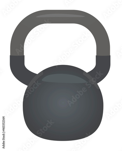 Round grey dumbbells. vector illustration
