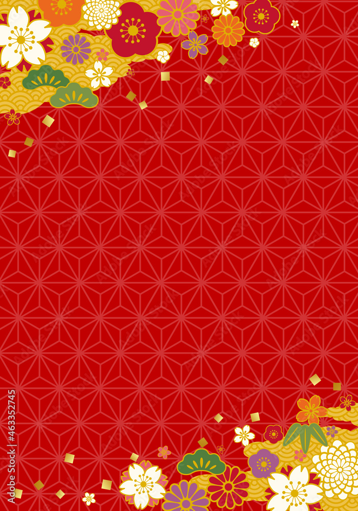 和柄の花の背景のベクターイラスト Stock Vektorgrafik Adobe Stock