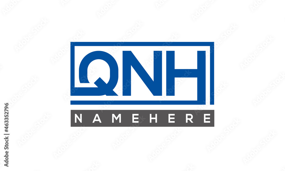 QNH creative three letters logo QNH creative three letters logo