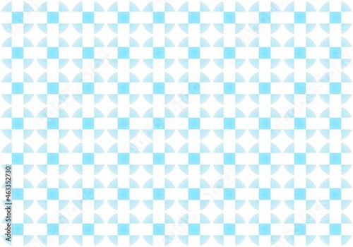 四角形と丸の組み合わせパターン素材