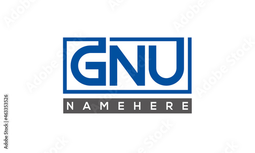 GNU creative three letters logo