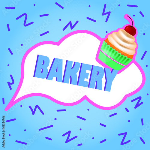 logo for bakery. Illustration capcake