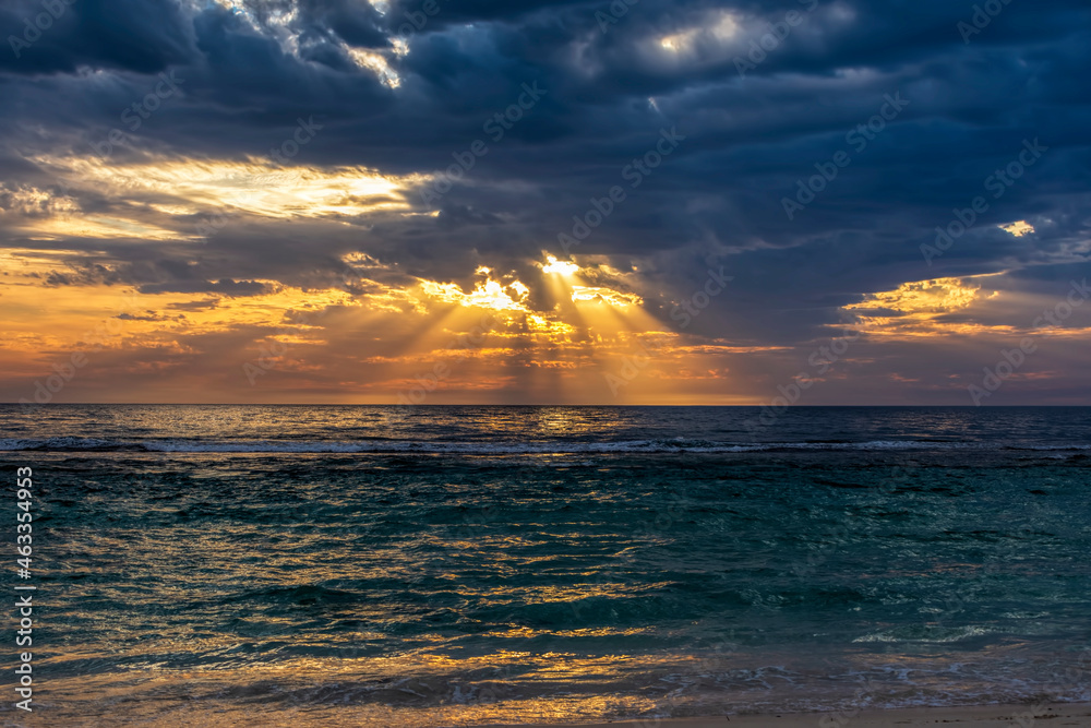 Beautiful sunset coastline of Perth Western Australia