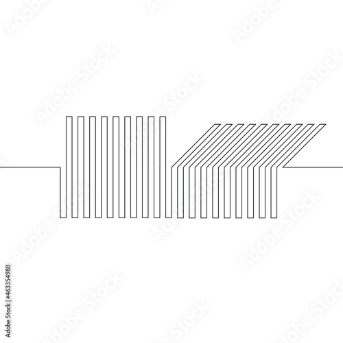 One Lines Design . Vector Logo .Abstract Geometrical illustration.