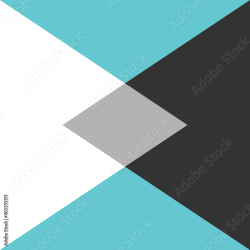 Two opposite white and black sides merging. Teamwork, unification, integration, globalization, mix and synthesis concept. Flat design. EPS 8 vector illustration, no transparency, no gradients