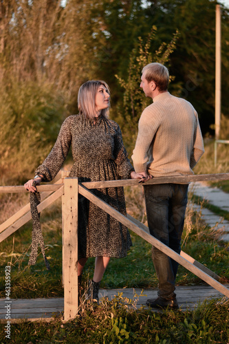 Young and in love guy with a girl in the park