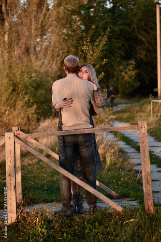 Young and in love guy with a girl in the park