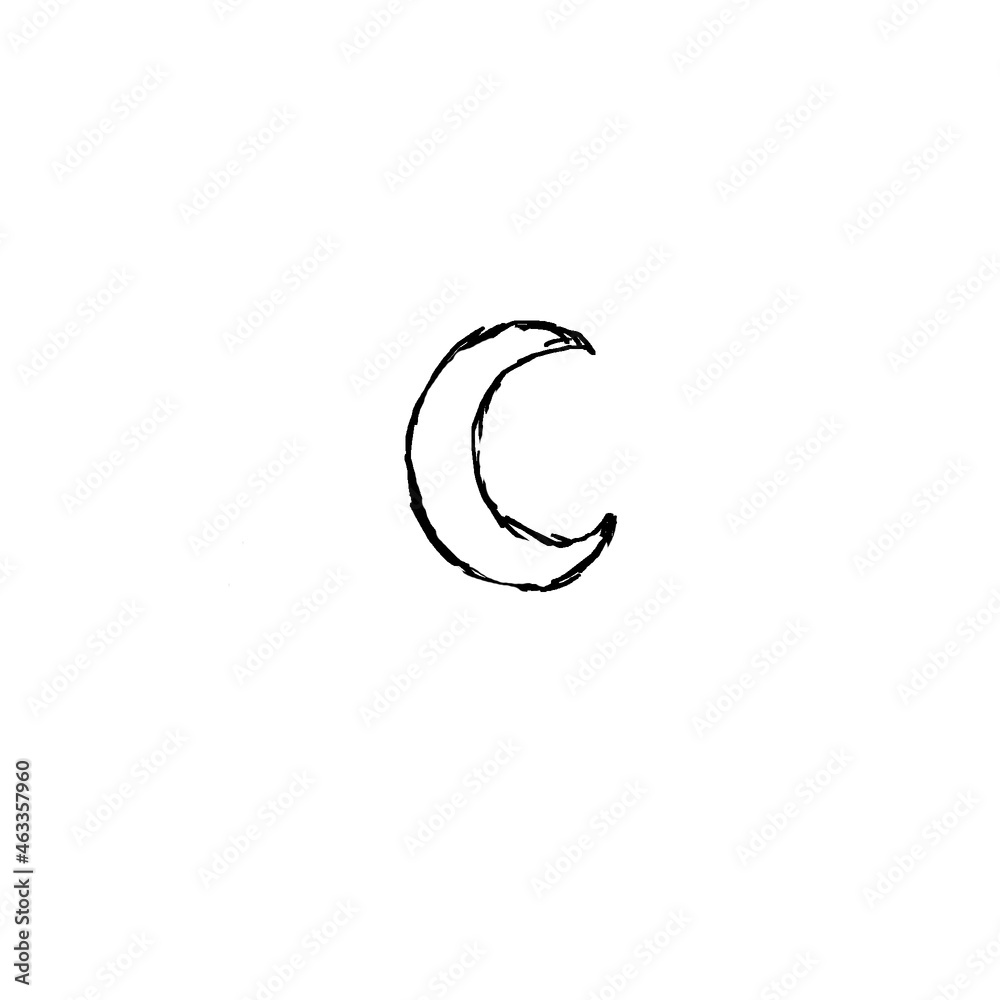 Fototapeta premium moon icon (sketch)