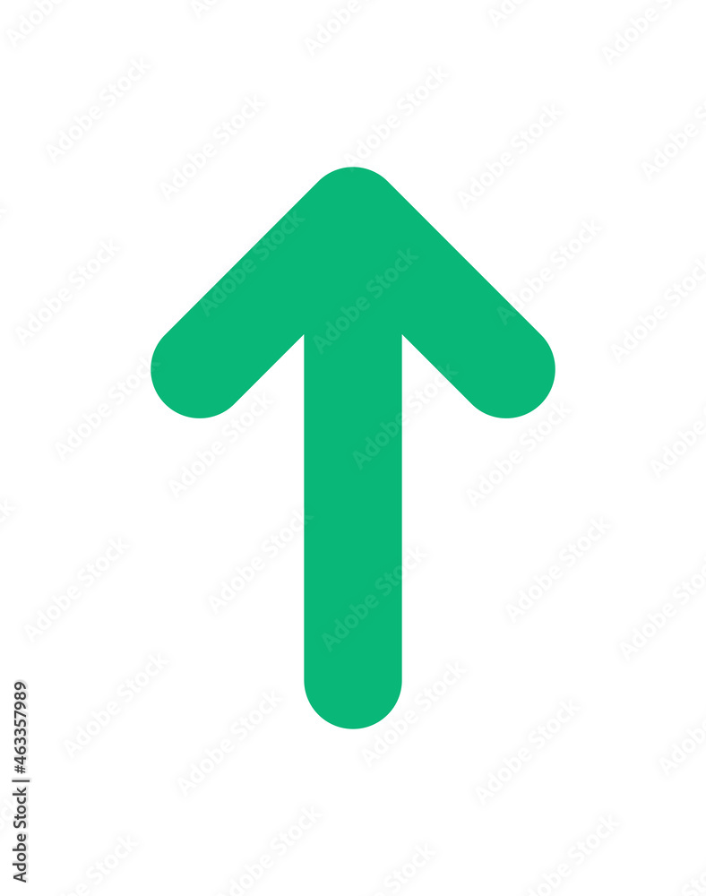 Arrow up icon. Arrow rising symbol vector illustration