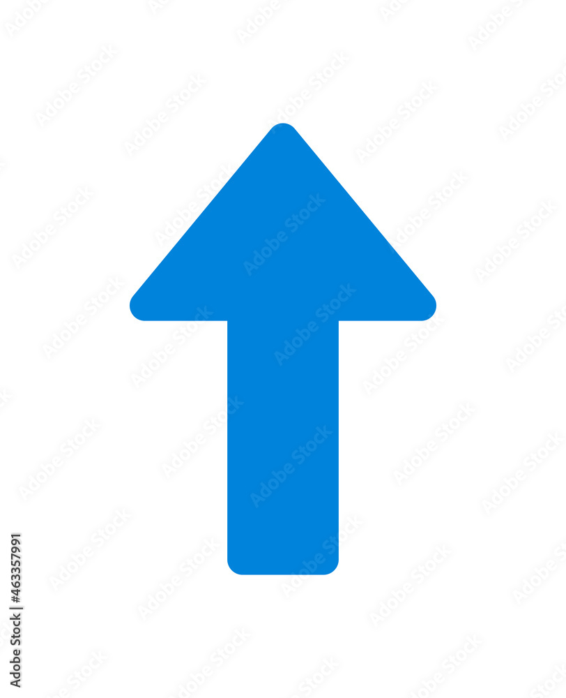 Arrow up symbol isolated on white background. Arrow up symbol isolated on white background.