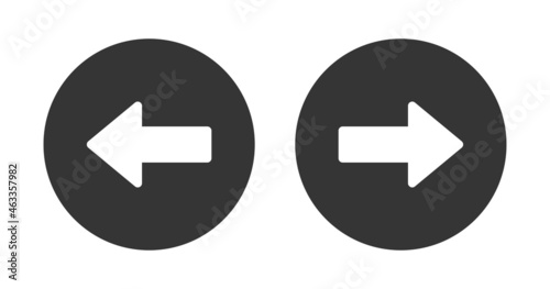 Free Download Black arrow button vector icons designed. Left and right arrow button. - GFXLoad