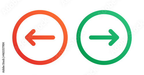 Arrow left right or back next icon button vector