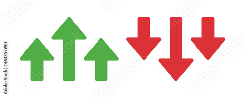 Up and down arrow vector isolated