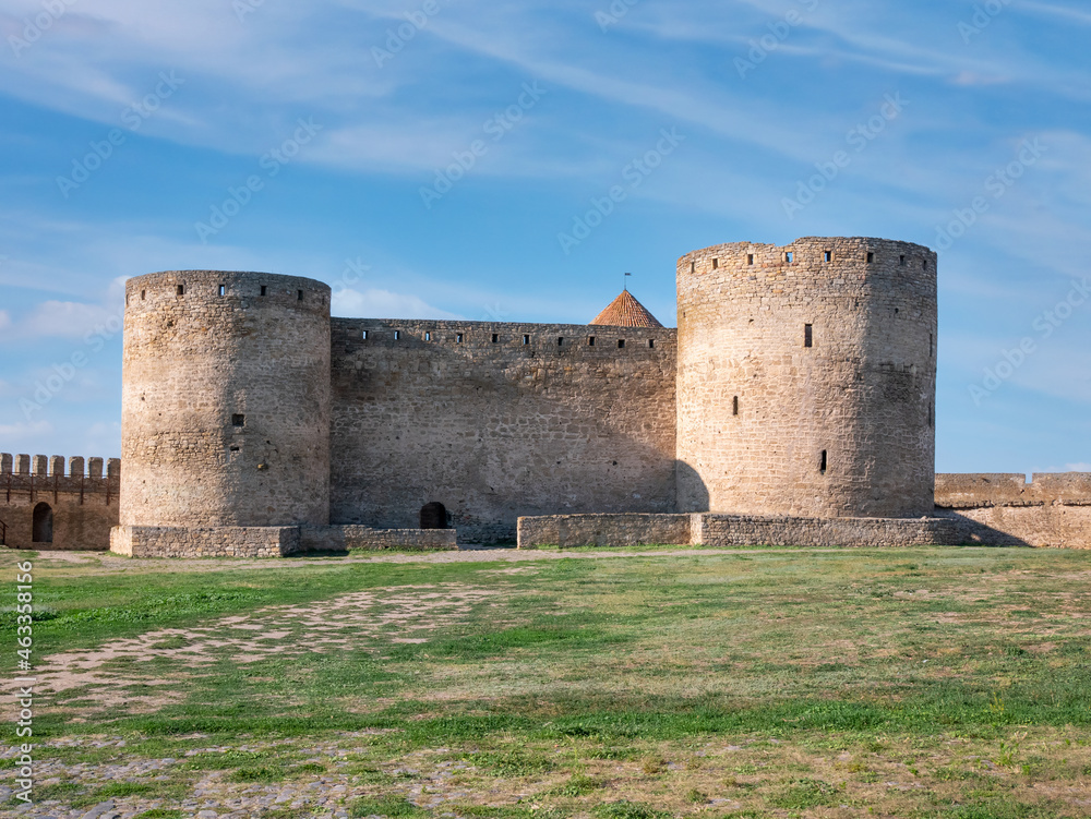 Ruins of the citadel of the Akkerman fortress. Bilhorod-Dnistrovskyi fortress, Ukraine.