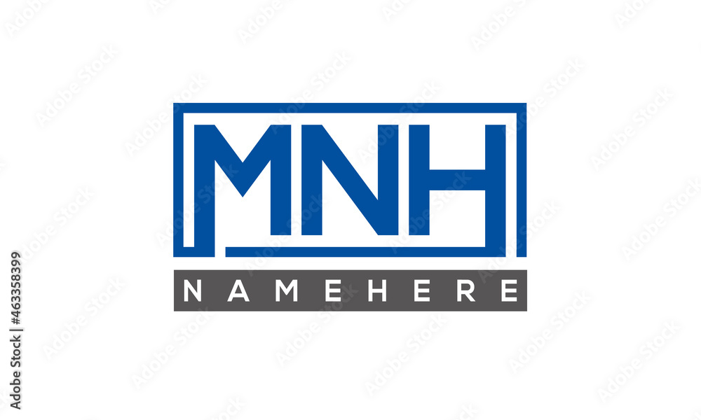 MNH creative three letters logo MNH creative three letters logo