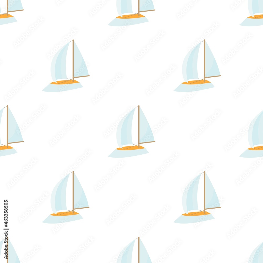 Boat pattern seamless background texture repeat wallpaper geometric vector