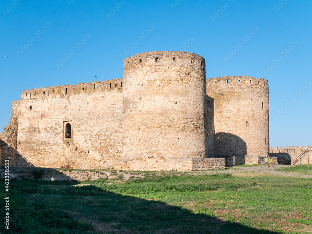 Ruins of the citadel of the Akkerman fortress. Bilhorod-Dnistrovskyi fortress, Ukraine.