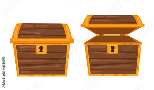 Vector illustration of treasure chest 