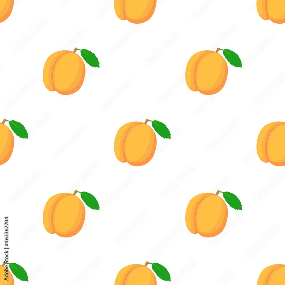 Fresh apricot pattern seamless background texture repeat wallpaper geometric vector