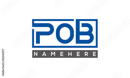 POB creative three letters logo