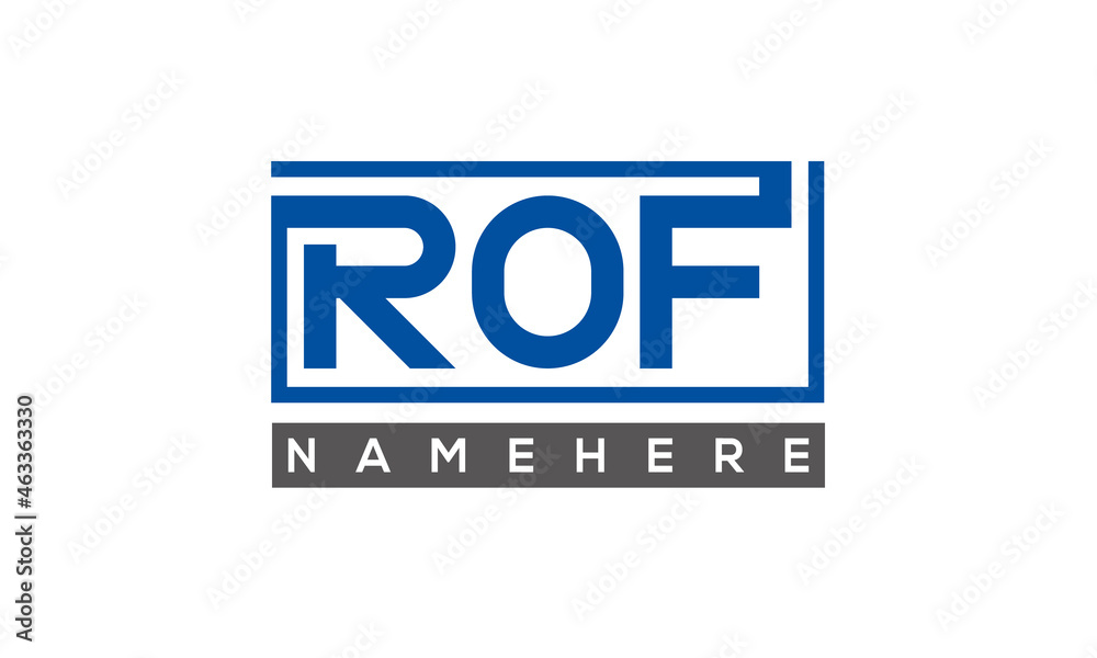 ROF creative three letters logo ROF creative three letters logo