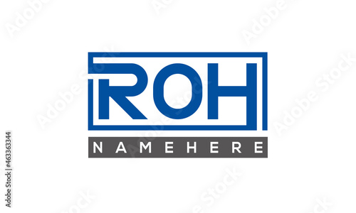 ROH creative three letters logo
