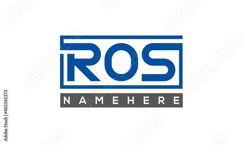 ROS creative three letters logo