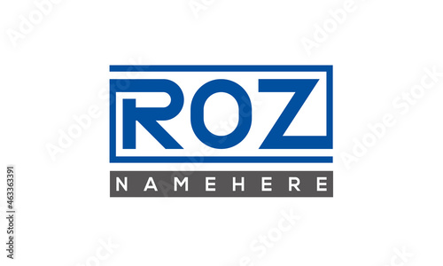 ROZ creative three letters logo