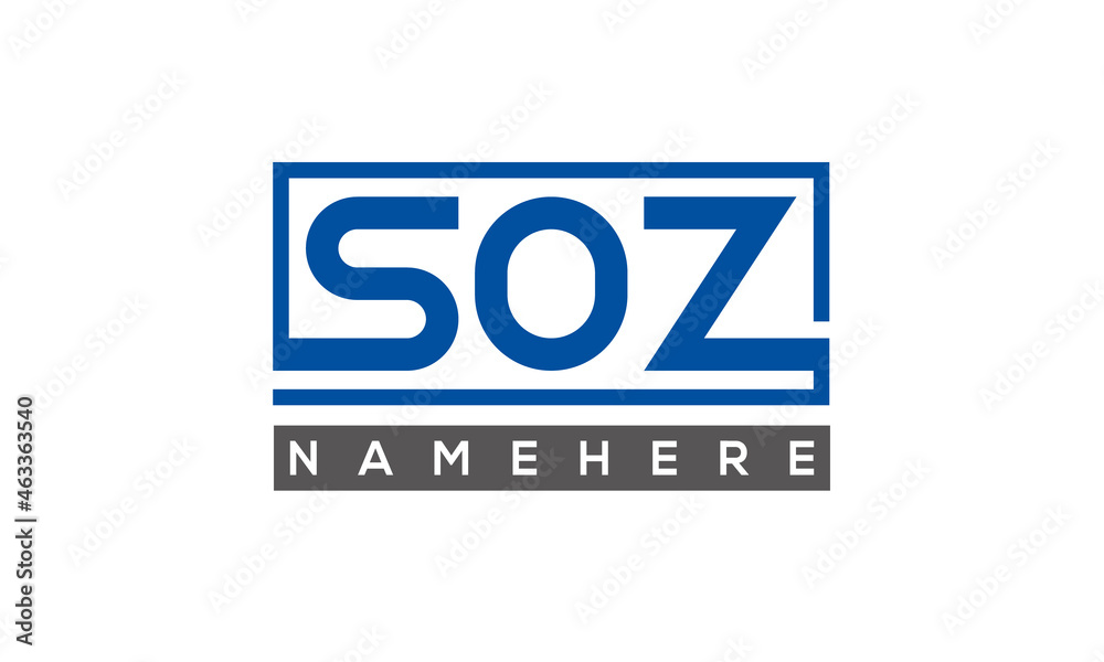 SOZ creative three letters logo SOZ creative three letters logo