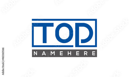 TOD creative three letters logo