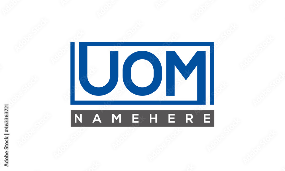 UOM creative three letters logo UOM creative three letters logo