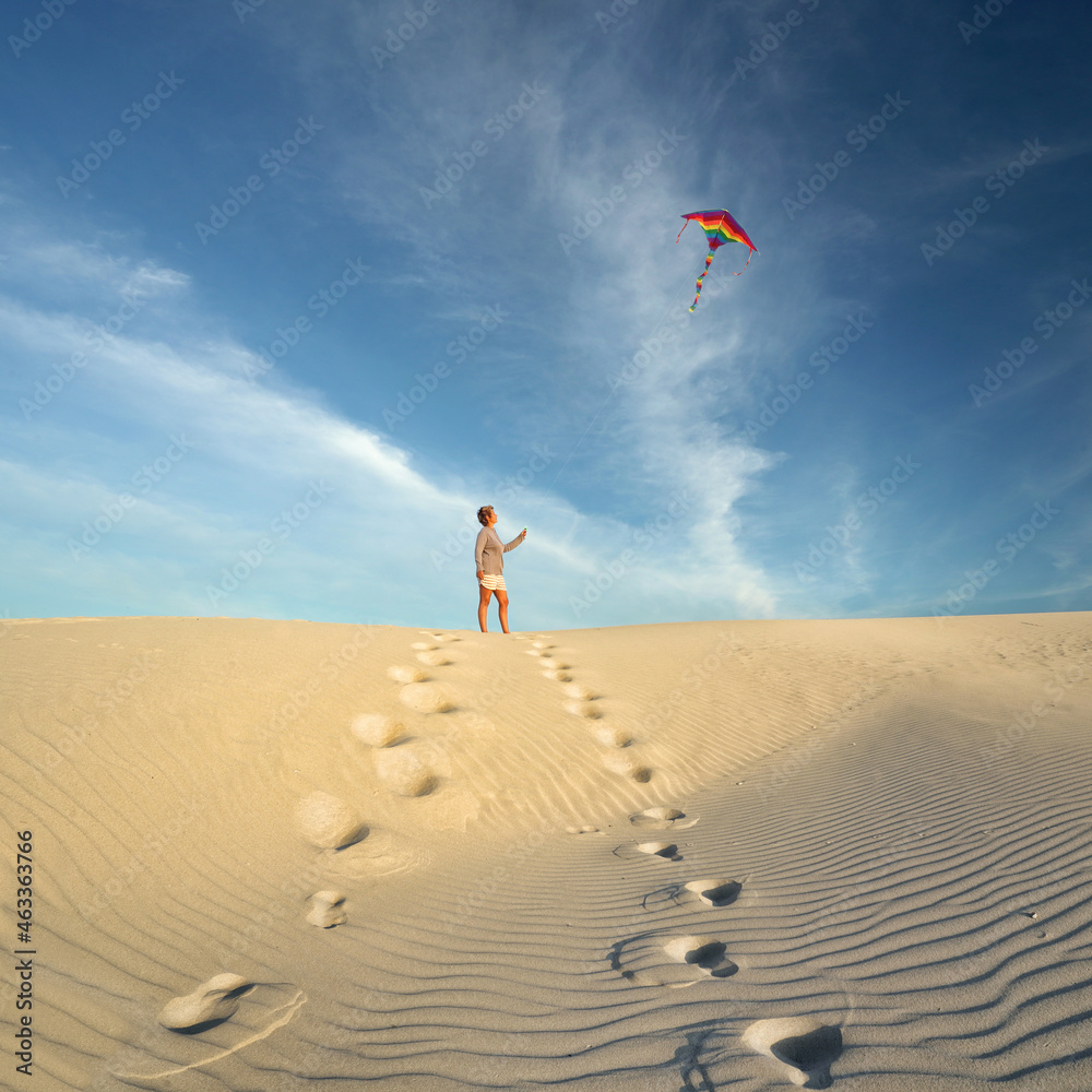 Obraz premium mit Drachen im Herbst