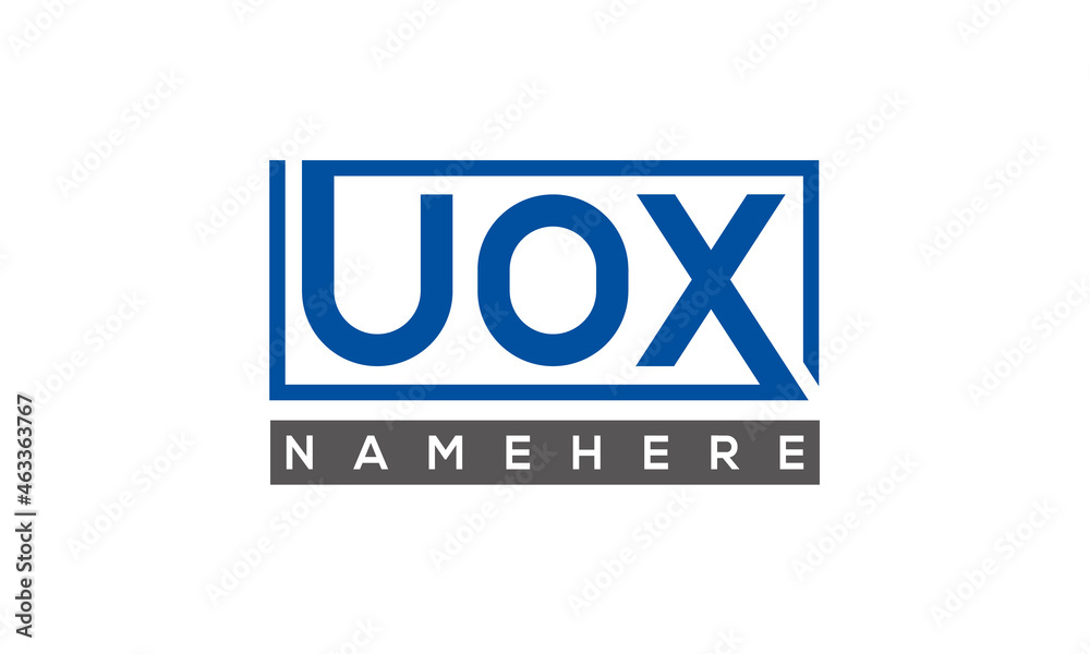 UOX creative three letters logo UOX creative three letters logo