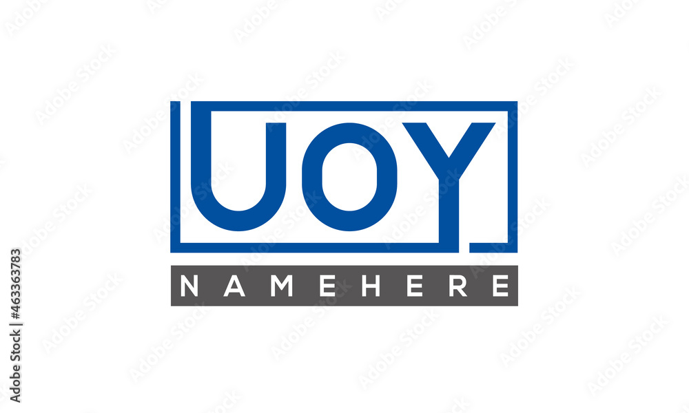 UOY creative three letters logo UOY creative three letters logo