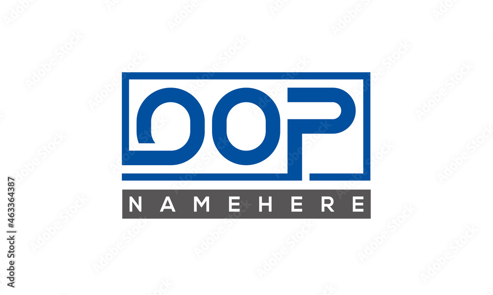 OOP creative three letters logo OOP creative three letters logo