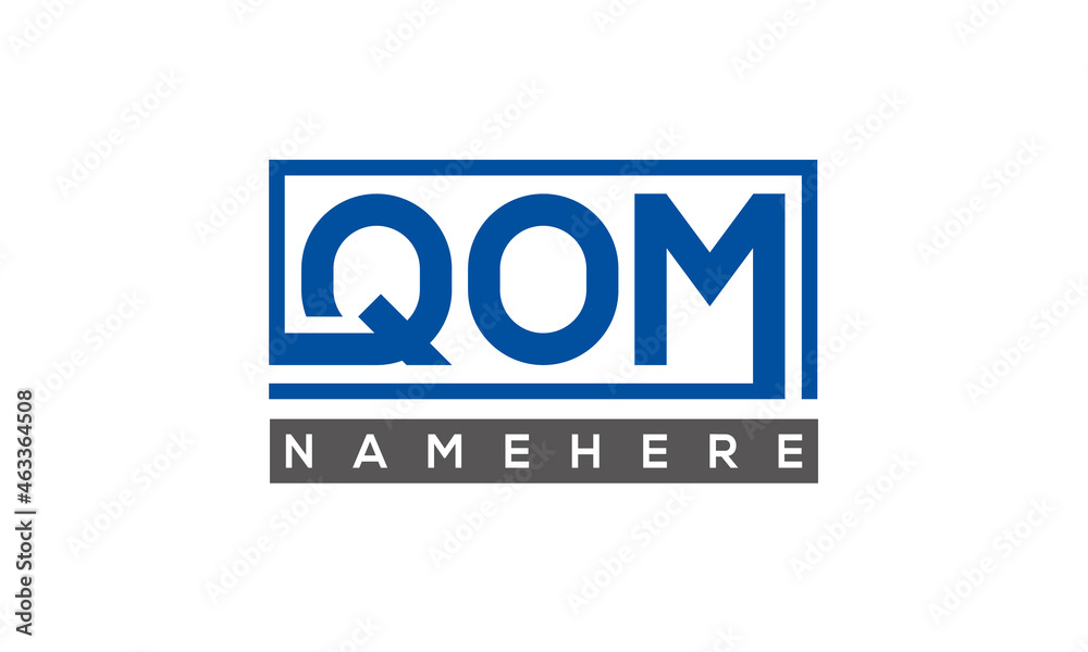 QOM creative three letters logo QOM creative three letters logo