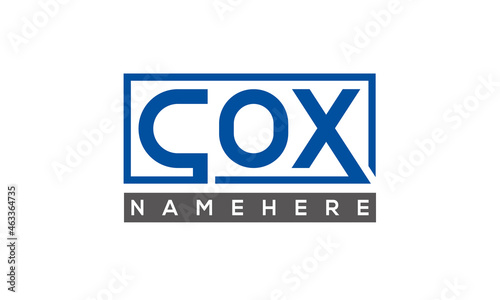 COX creative three letters logo