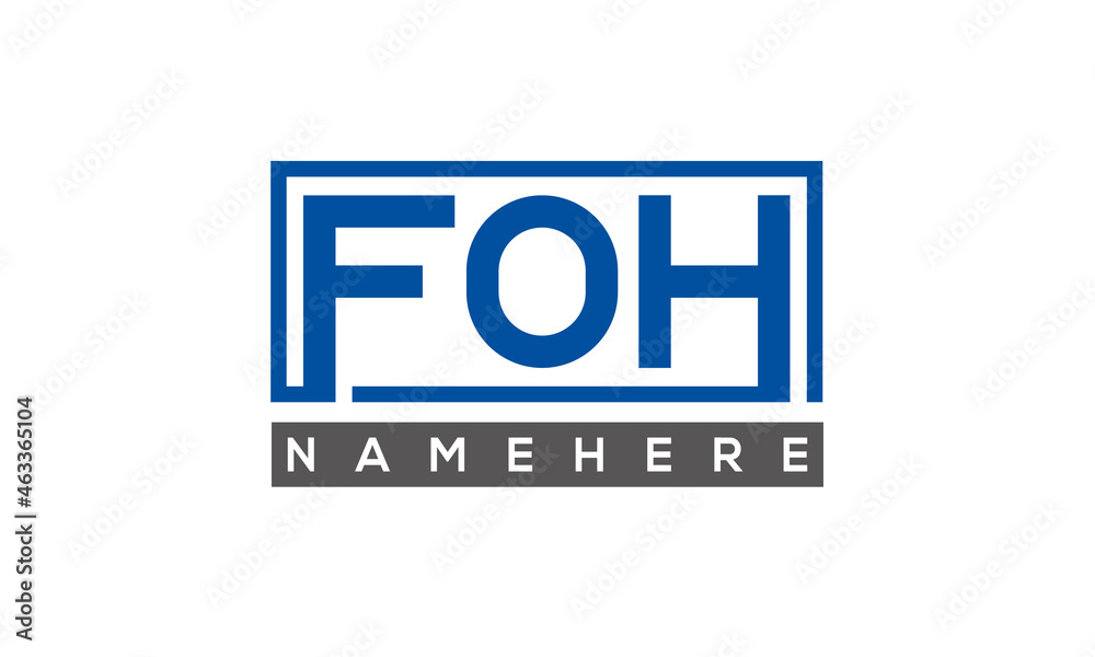 FOH creative three letters logo