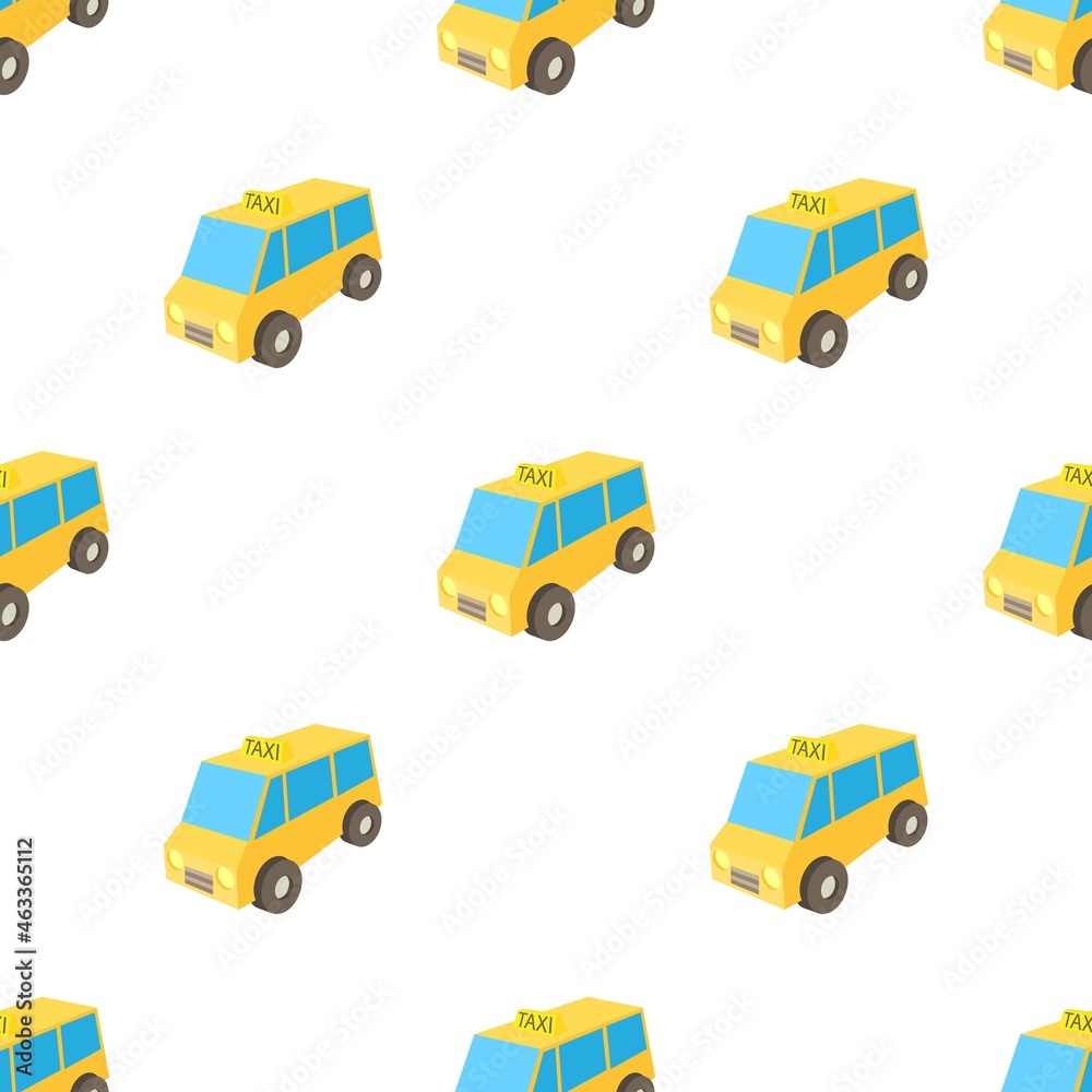 Yellow taxi car pattern seamless background texture repeat wallpaper geometric vector