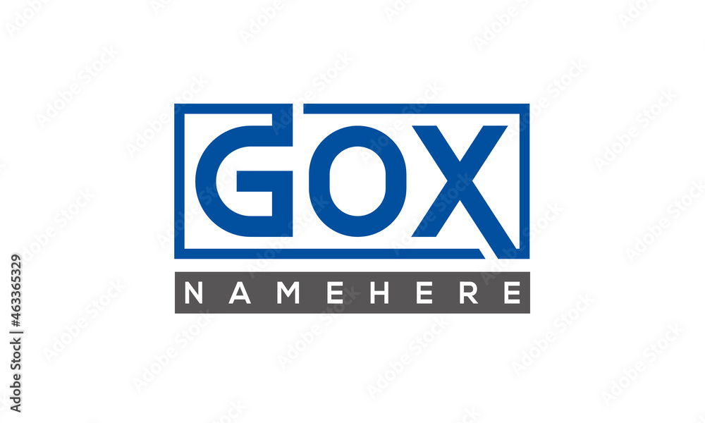 GOX creative three letters logo GOX creative three letters logo