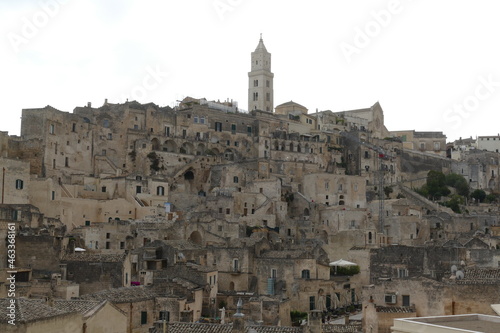Panorama of Matera from the Sasso Barisano on the old town Civita