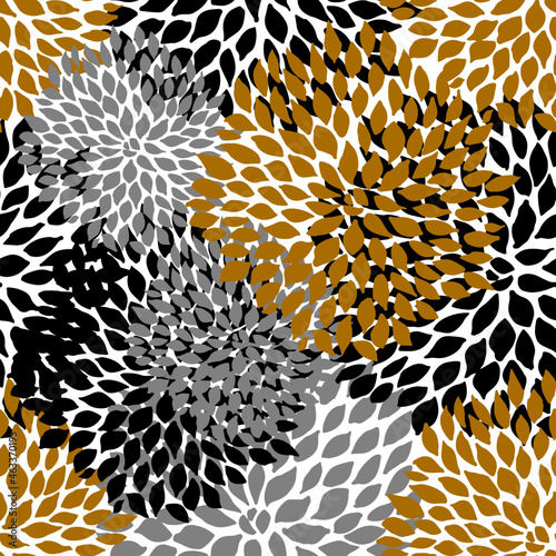 Floral Pattern With Leopard Cheetah Skin Print