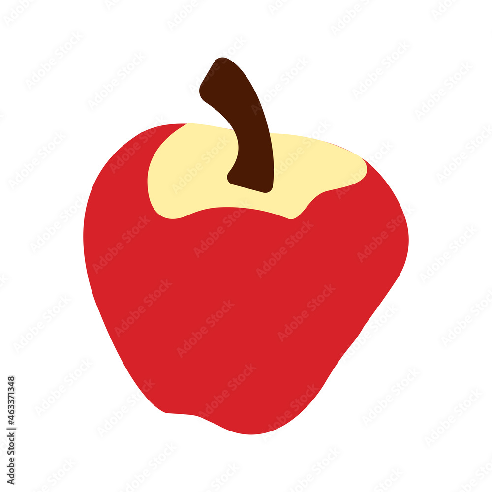 Isolated Red Apples on White Background flat design Isolated Red Apples on White Background flat design