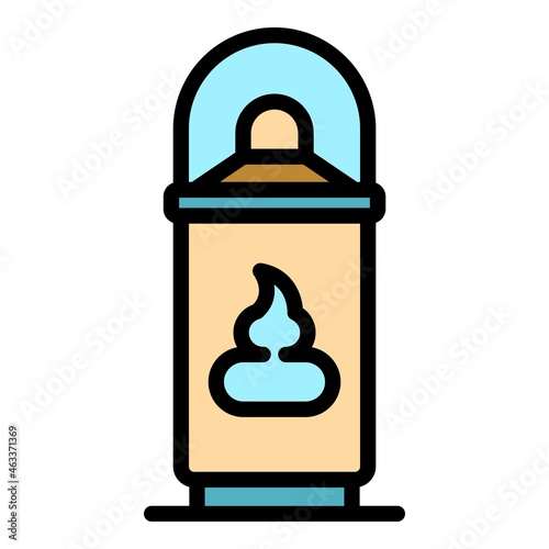 Shaving foam icon. Outline shaving foam vector icon color flat isolated