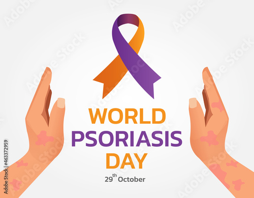 World Psoriasis Day concept. October 29. Psoriasis Awareness Month Vector Illustration.