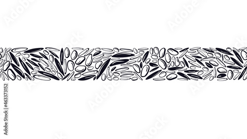 Rice band, seamless pattern. Vector texture seed
