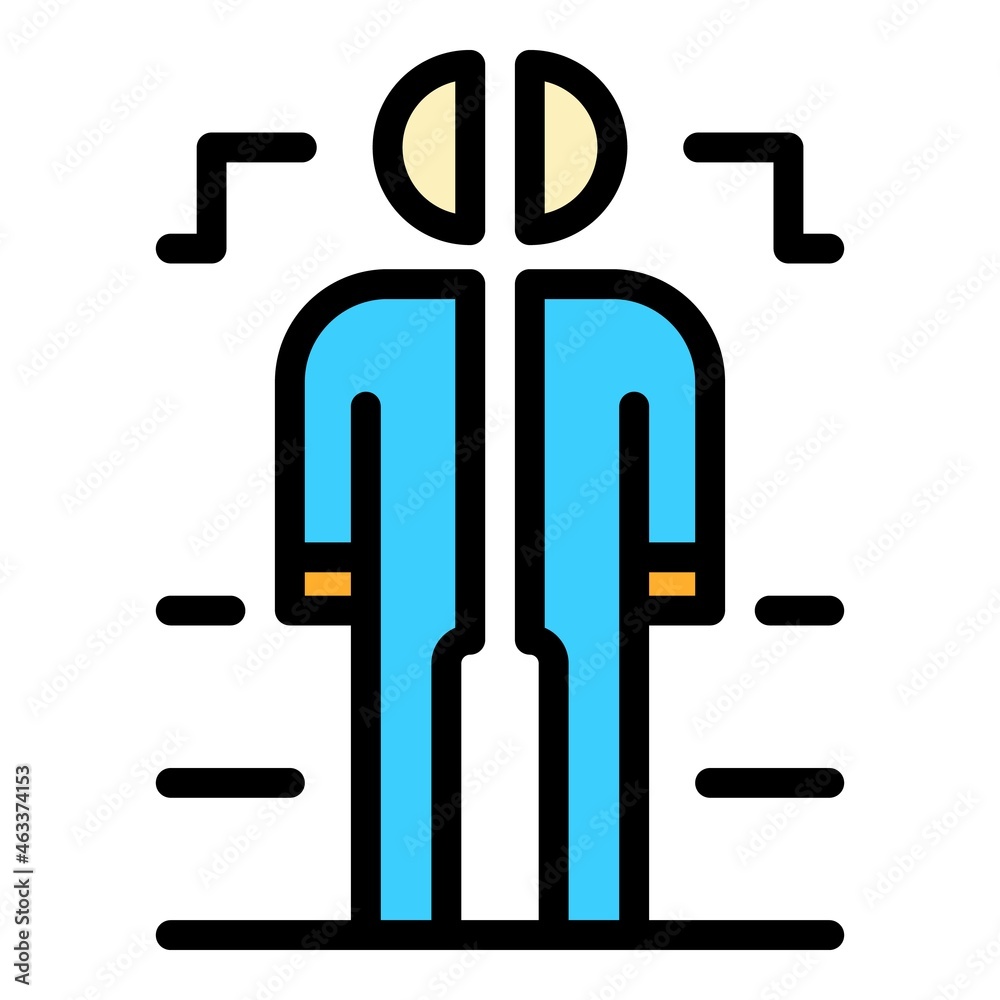 Obraz premium Bipolar dementia icon. Outline bipolar dementia vector icon color flat isolated