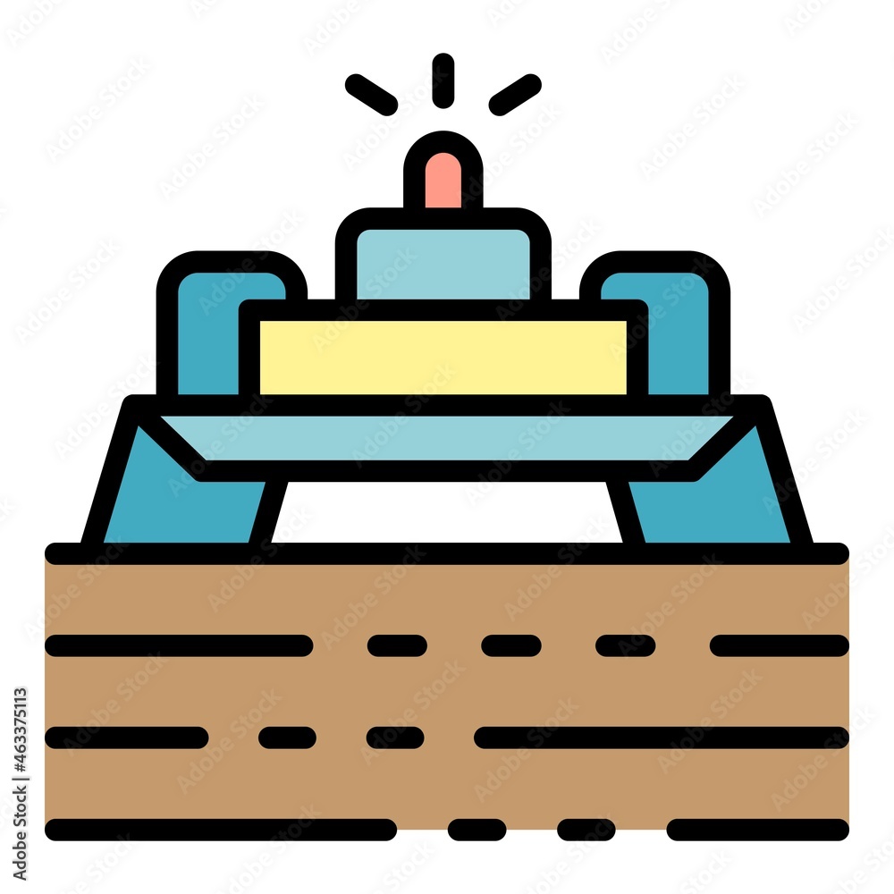 Farm seed robot icon. Outline farm seed robot vector icon color flat isolated Farm seed robot icon. Outline farm seed robot vector icon color flat isolated
