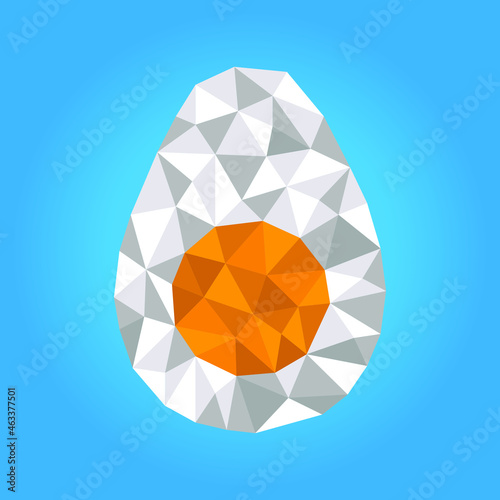 Polygonal geometric crystal hard boiled egg suitable for best award or celebration.
