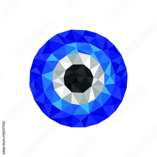 Polygonal geometric crystal Turkish evil eye suitable for best award or celebration.
